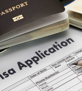 visa application form to travel immigration a document money for